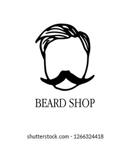 man, style, hairdresser, beard, logo
