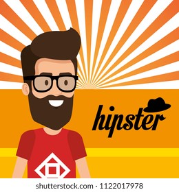 man style hipster character