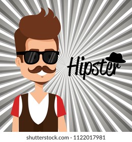 man style hipster character