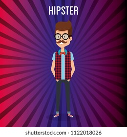 man style hipster character