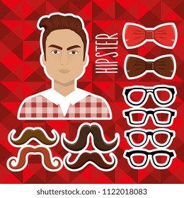 man style hipster character