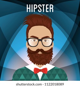 man style hipster character