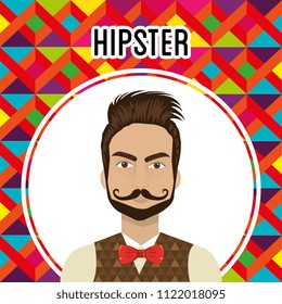 man style hipster character