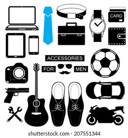 man style infographics elements and icons set for Modern