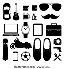 man style infographics elements and icons set for Modern