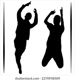 Mann im Stil Silhouette. Vektorgrafik.