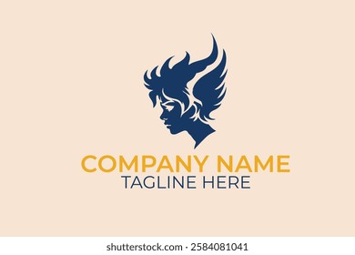 man stylish hair logo vector