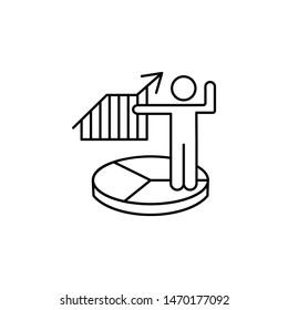 Man success development growth icon. Element of consumer behavior line icon