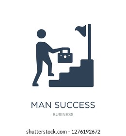 man success icon vector on white background, man success trendy filled icons from Business collection, man success vector illustration