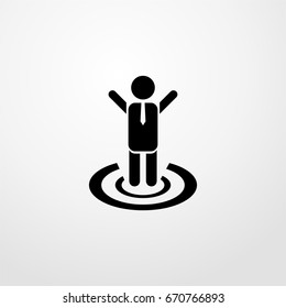man success icon. vector sign symbol on white background