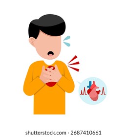 Un hombre que sufre un ataque al corazón