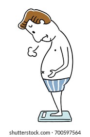 man suffering from obesity