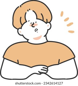 Man suffering from poor physical condition illustration
