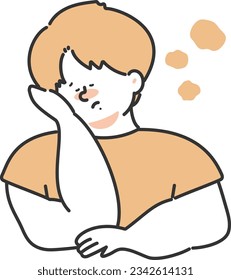 Man suffering from poor physical condition illustration