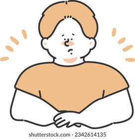 Man suffering from poor physical condition illustration