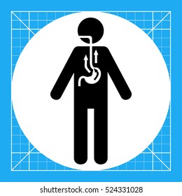 Man Suffering from Reflux Icon
