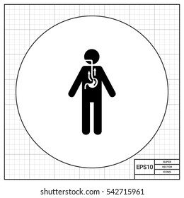 Man Suffering from Reflux Icon