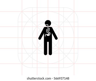 Man Suffering from Reflux Icon