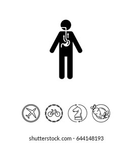 Man Suffering from Reflux Icon