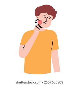 Man Suffering from Toothache Illustration