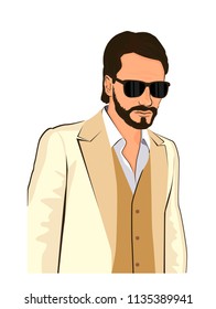 The man in the suit.
