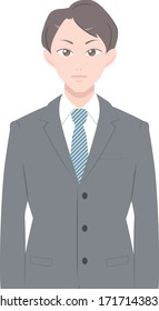 A man in a suit is angry