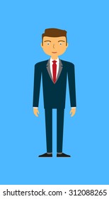 Man in suit - business vector character