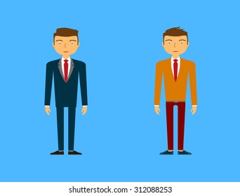 Man in suit - business vector characters