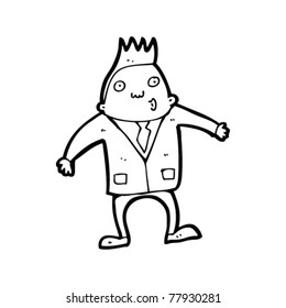 caricatura de hombre de traje