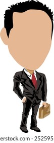 a man in a suit, a cartoon character boss caricature