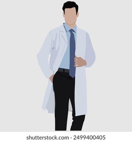 hombre en traje doctor, ilustración, fondo, Vector, diseño, personas, 