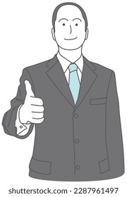 A man in a suit giving a good sign