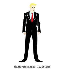 man in suit graphic vector eps10
