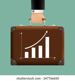 man in a suit holding a brown briefcase