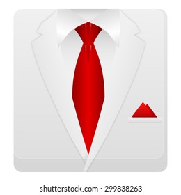 Man suit icon on a white background. Vector illustration.