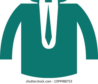 Man suit icon in trendy flat style isolated on white background