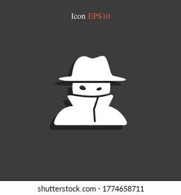 Man in suit icon. Vector illustration EPS 10.