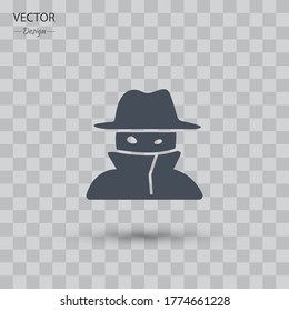 Man in suit icon. Vector illustration EPS 10.