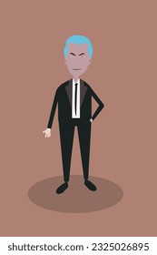 Mann mit Anzug-Manager oder Augenlider 