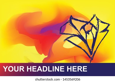 Man Suit or Necktie Icon. Creative Abstract Art Background with Color Yellow, Red, Violet. Graphic Design Concept, Flat, Line, Element, Vector Illustration EPS 10.