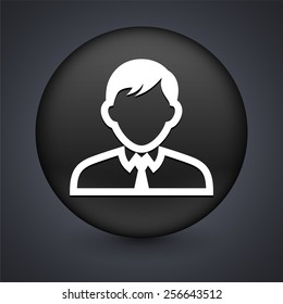 Man in Suit  on Black Round Buttons