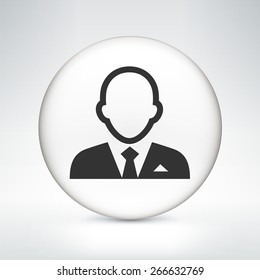 Man in Suit on White Round Buttons