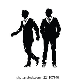 man in suit posing vector illustration