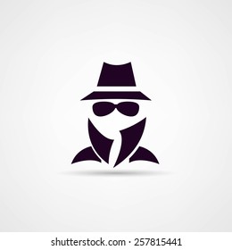 Man In Suit. Secret Service Agent Icon