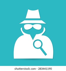Man in suit. Secret service agent icon