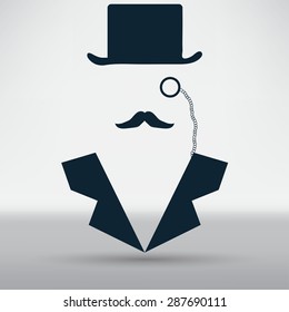 Man in suit. Secret service agent icon