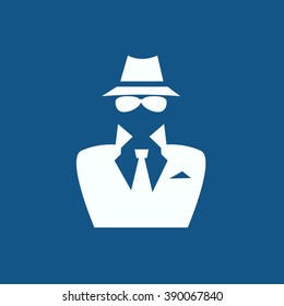 Man in suit. Secret service agent icon