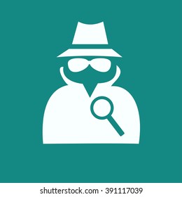 Man in suit. Secret service agent icon