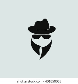 Agent Icon Spy Sunglasses Anonymous Stock Vector (Royalty Free) 653265454