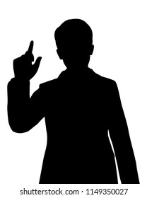 The man in suit silhouette vector